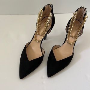 JLO by Jennifer Lopez Black Heels with Rhinestones